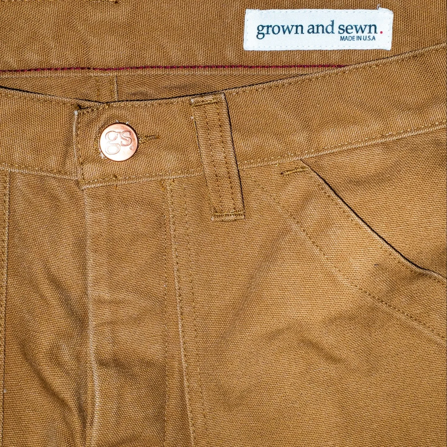 Union Double Knee Work Pant - Camel sold by Grown & Sewn product image thumbnail 5