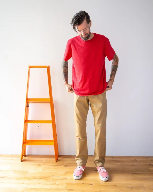 Mid Weight Short Sleeve Tee - Red sold by Grown & Sewn