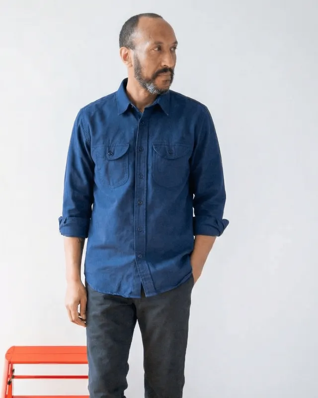 Walsh Work Shirt - 8 oz. Brushed Canvas - Navy made by Grown & Sewn
