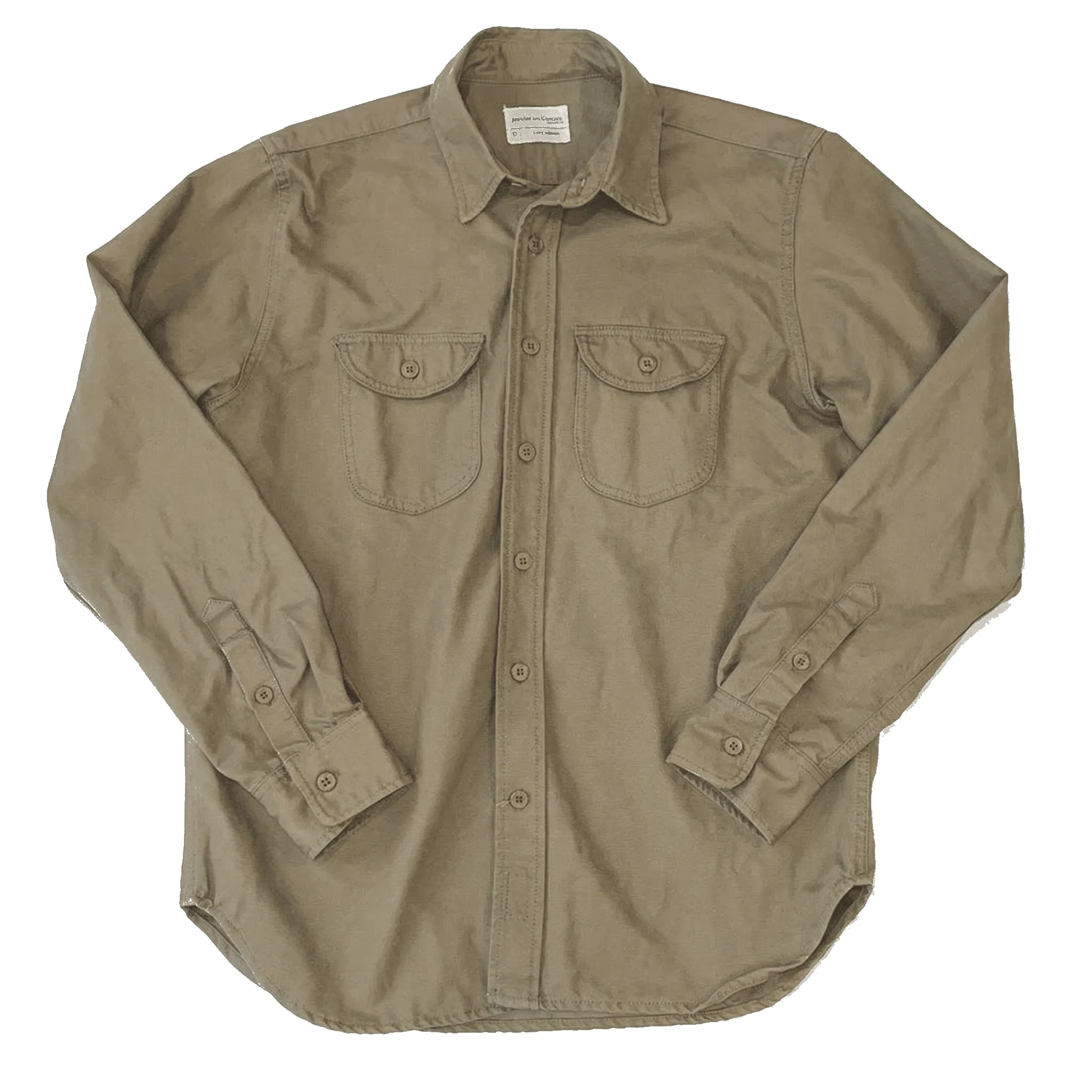 Walsh Work Shirt - 8 oz. Brushed Canvas - Khaki sold by Grown & Sewn product image thumbnail 3