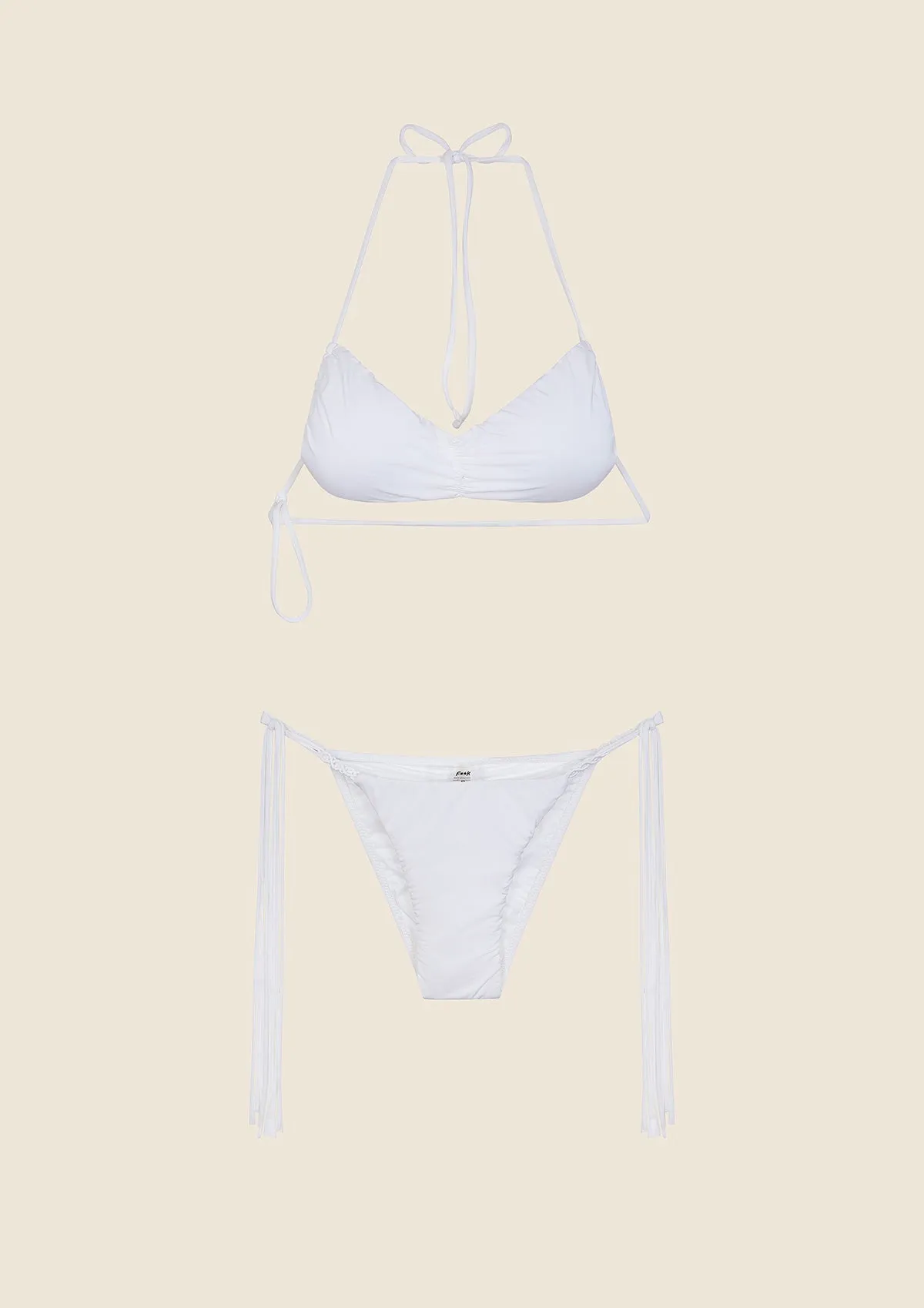 Woman bikini F**K Band with Slip White adjustable 0301-WH sold by F**K Official product image thumbnail 3