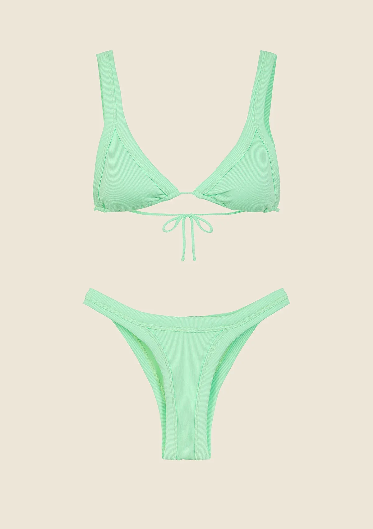 Woman bikini F**K High triangle with Slip Fixed American Water Green 0140-AQ sold by F**K Official product image thumbnail 3