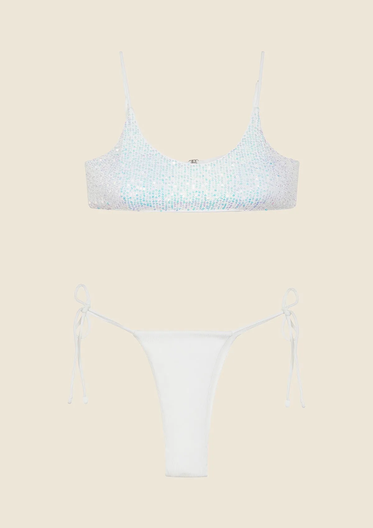 Woman bikini F**K Top with Slip White adjustable 0432-WH sold by F**K Official product image thumbnail 4