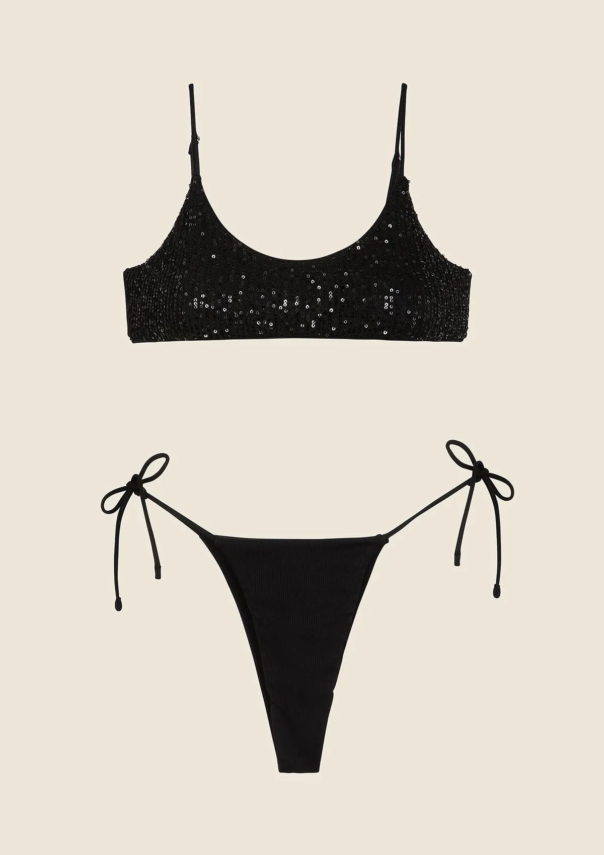 Woman bikini F**K Top with Slip Black adjustable 0432-BK sold by F**K Official product image thumbnail 3