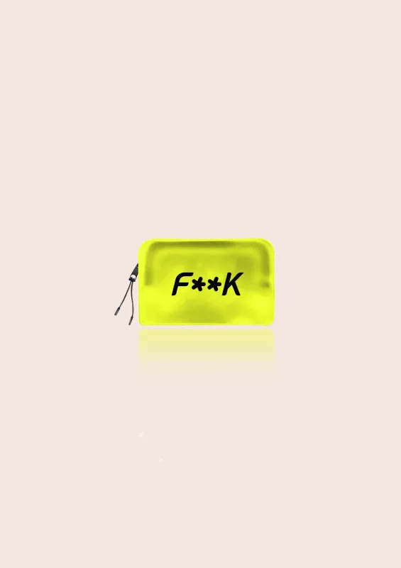 Women's clutch bag F**K Fluo Yellow W01AU97-FY sold by F**K Official