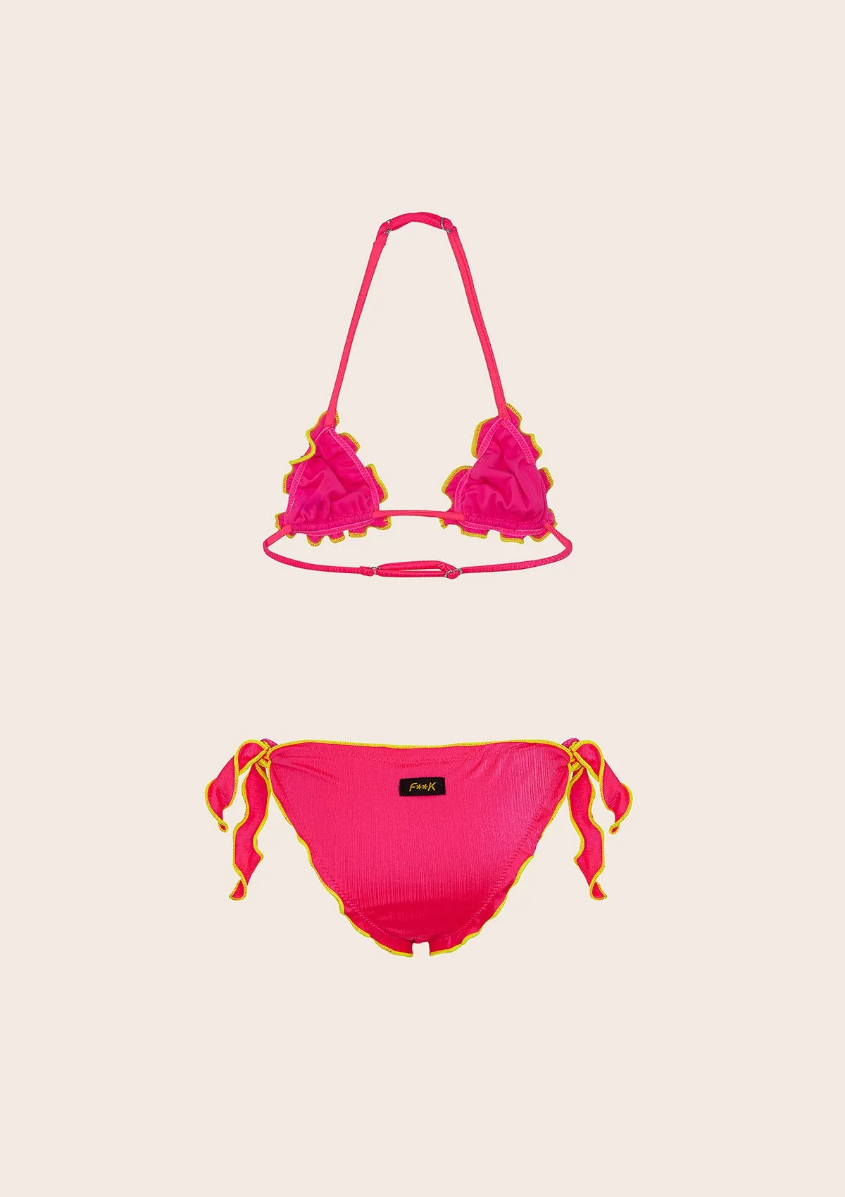 Bikini girl F**K Triangle with Slip Adjustable Fluo Fluo G1M01TA-B sold by F**K Official product image thumbnail 2