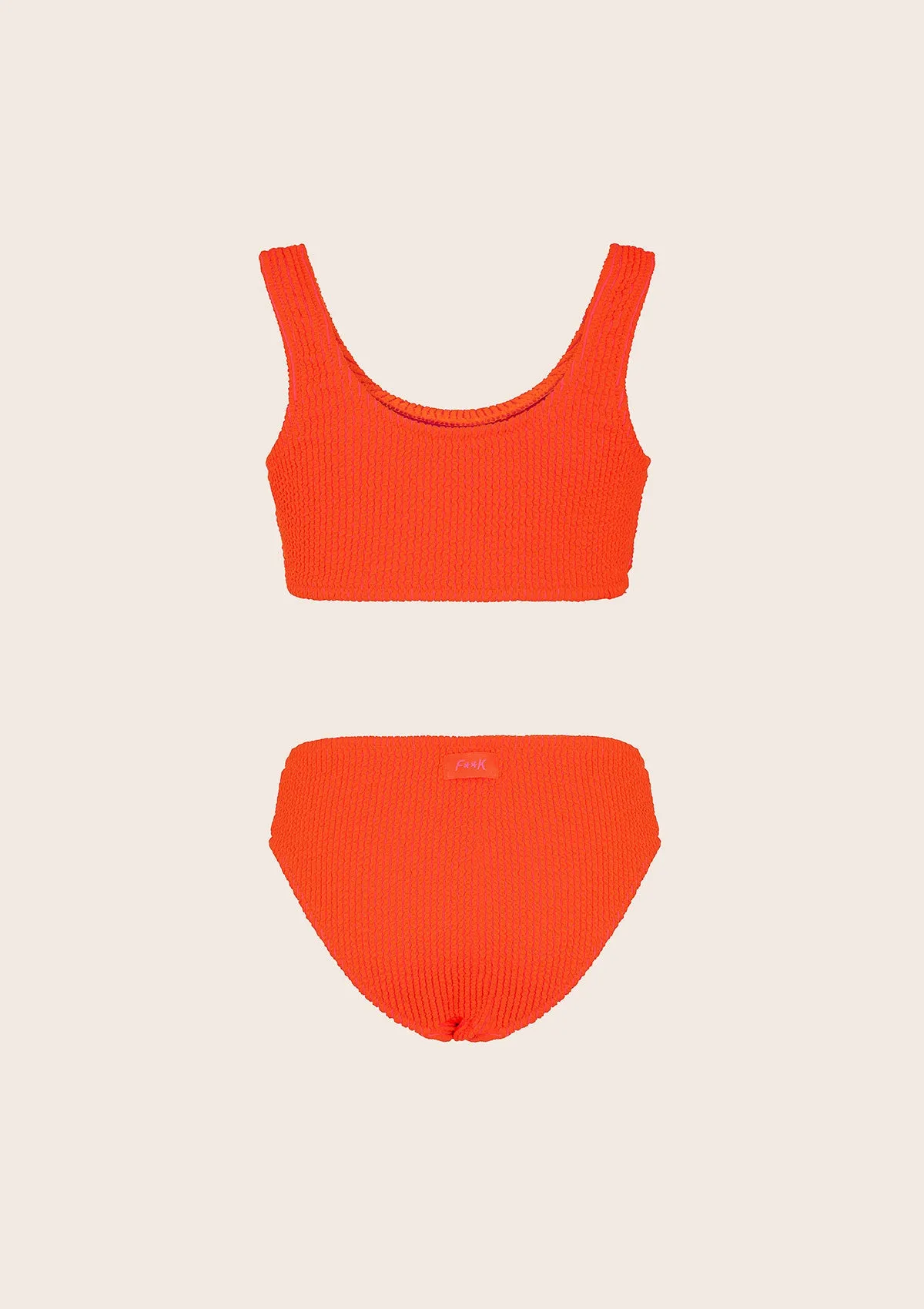 Bikini girl F**K Top with Slip Fixed Coral Fluo G1L06UF-FC sold by F**K Official product image thumbnail 2
