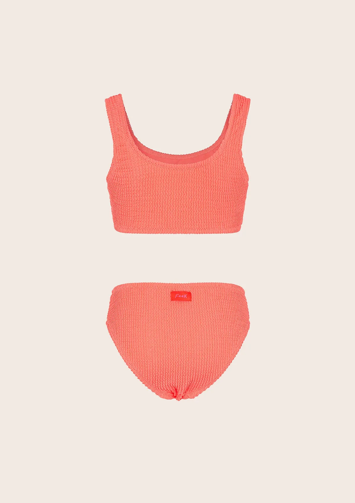 Bikini girl F**K Top with Slip Fixed Coral Fluo G1L02UF-FC sold by F**K Official product image thumbnail 2