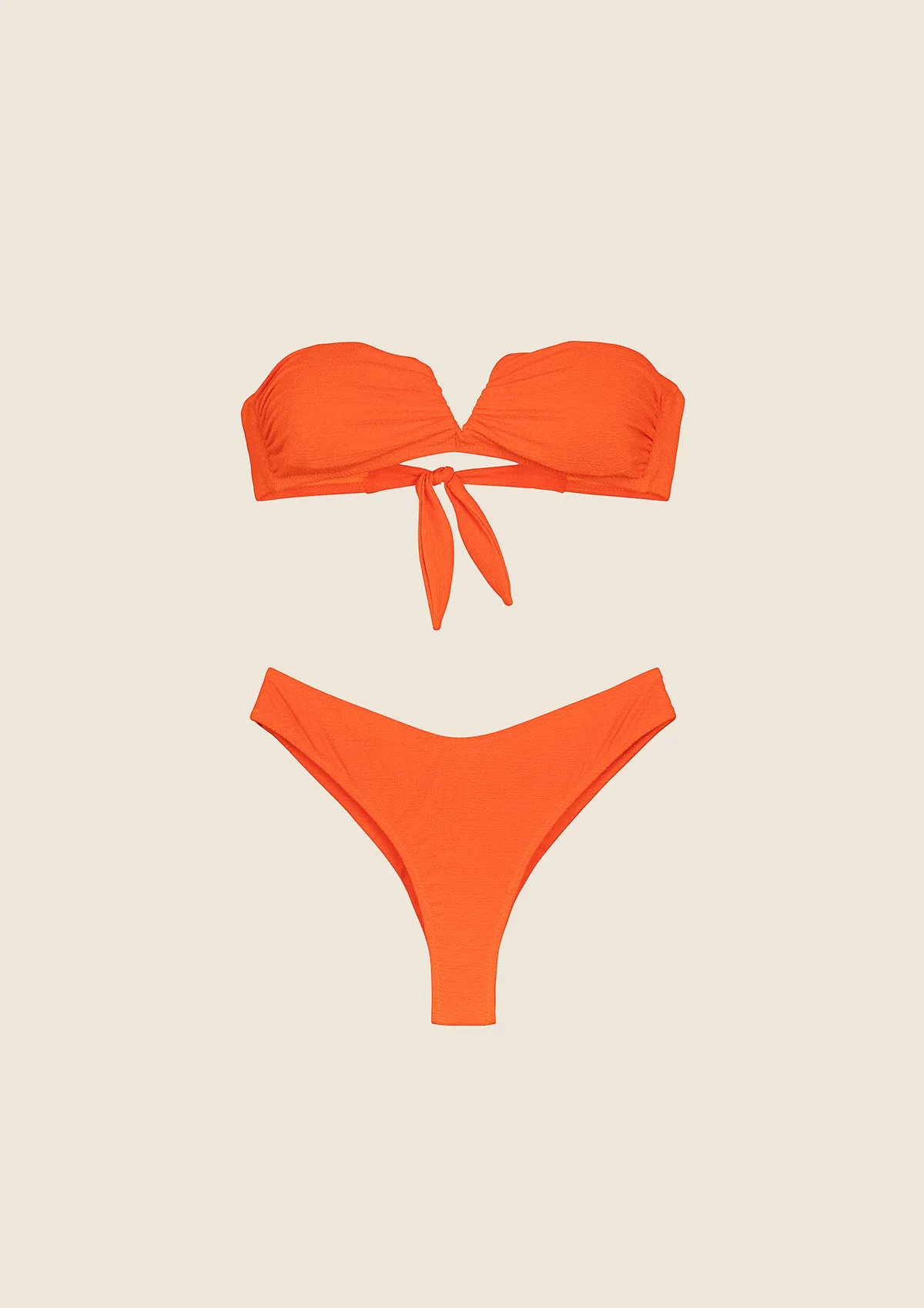 Woman bikini F**K V band with ferret e Slip Fixed American Fluo orange 1145-Fo sold by F**K Official product image thumbnail 3