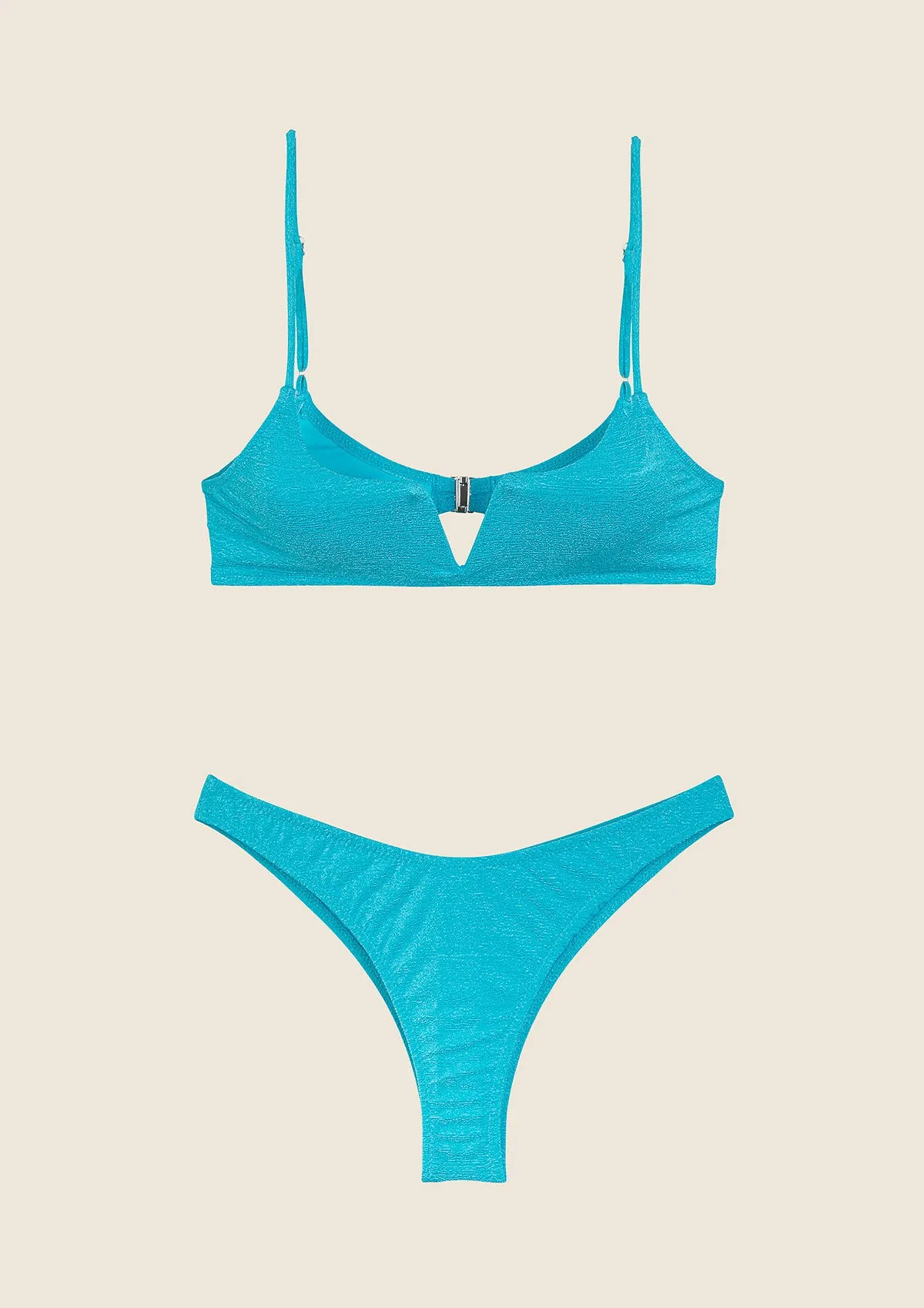 Woman bikini F**K Top with ferret e Slip Fixed American turquoise 1143-tq sold by F**K Official product image thumbnail 3