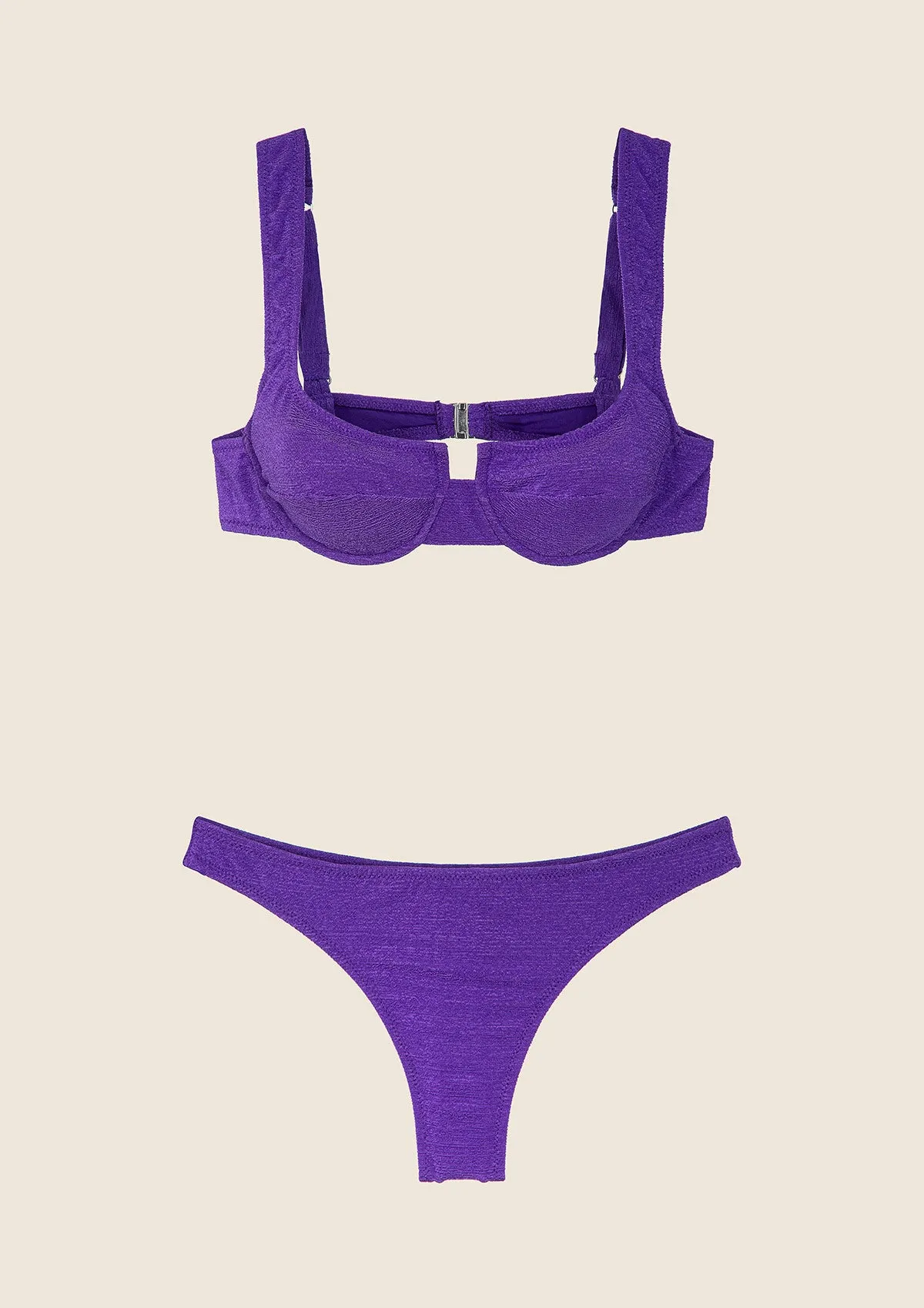 Woman bikini F**K Bra with Ferretto e Slip Fixed American Viola 1142-PR sold by F**K Official product image thumbnail 4