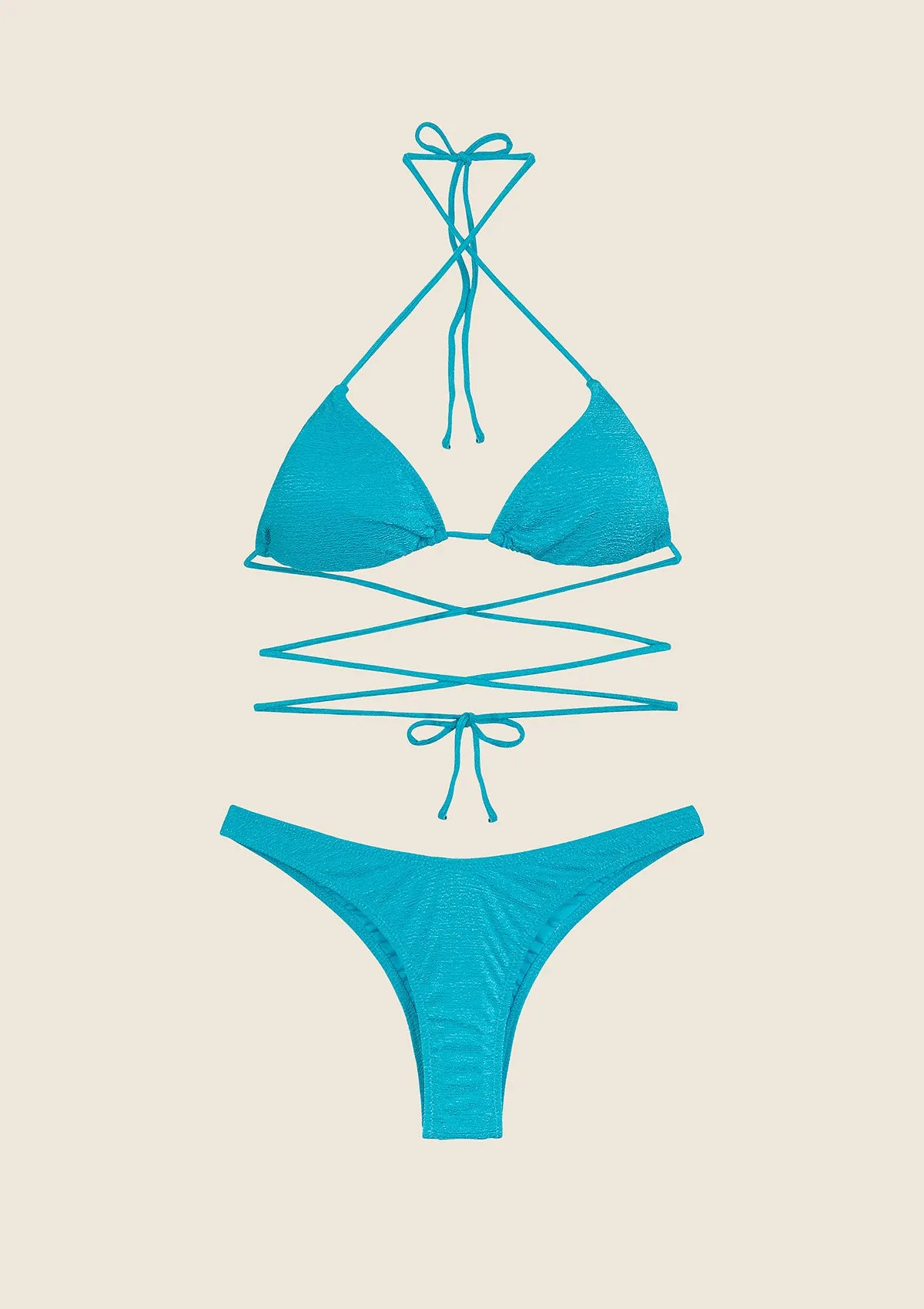 Woman bikini F**K Triangle with Slip Fixed American turquoise 1141-tq sold by F**K Official product image thumbnail 3