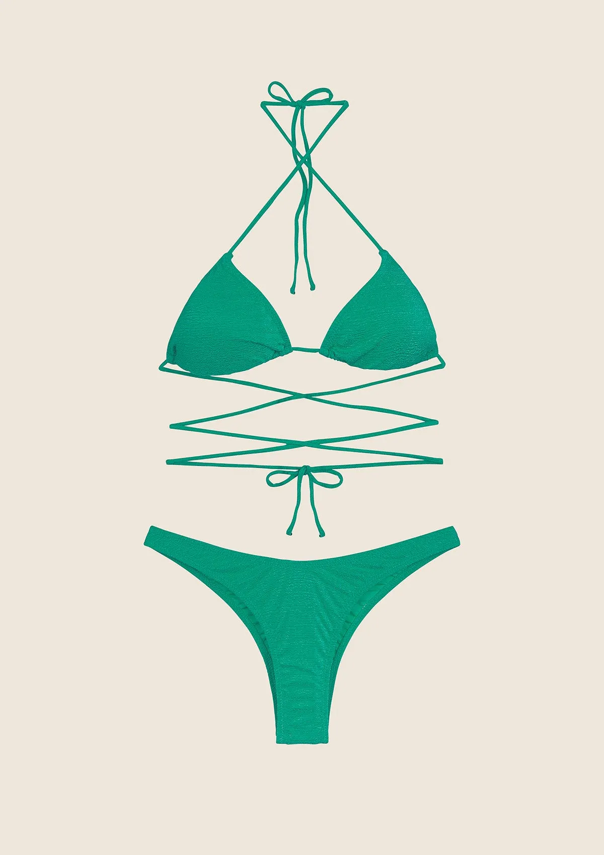Woman bikini F**K Triangle with Slip Fixed American green 1141-cnar sold by F**K Official product image thumbnail 3