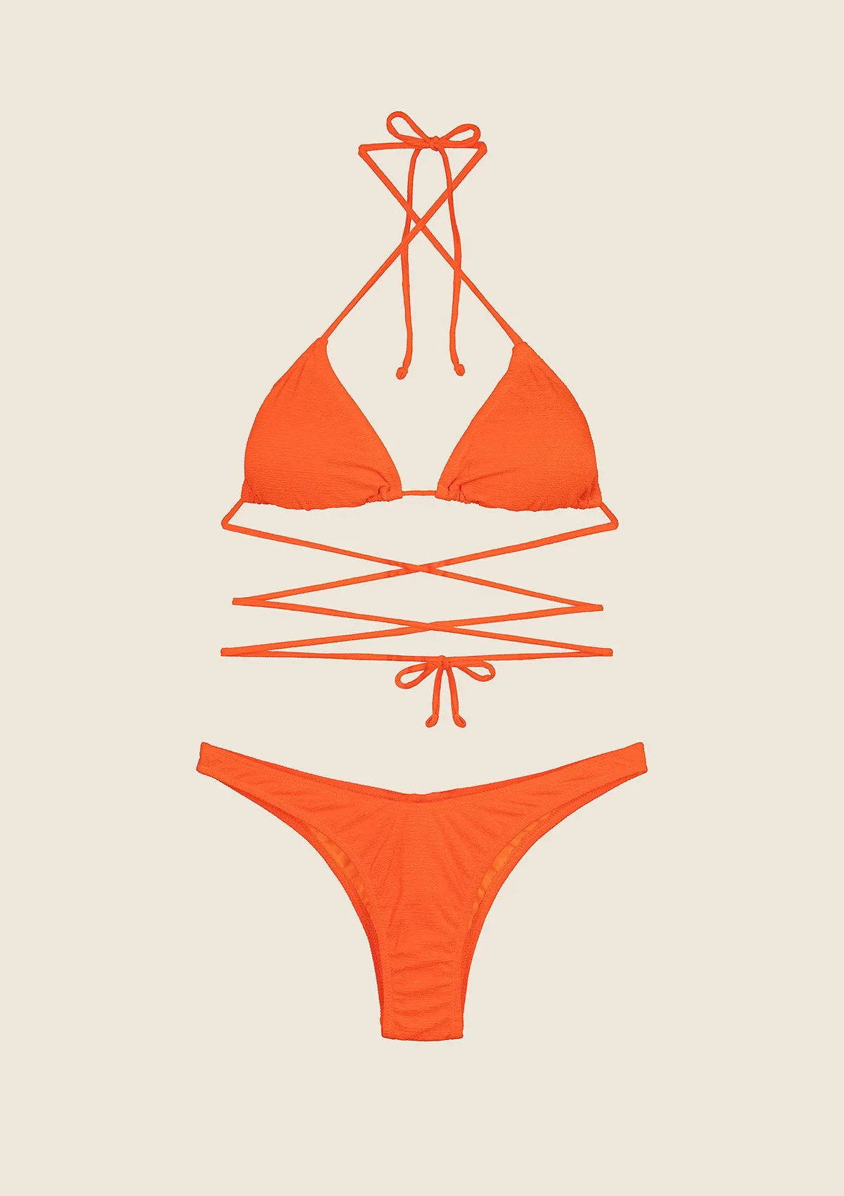Woman bikini F**K Triangle with Slip American Orange Fluo 1141-Fo sold by F**K Official product image thumbnail 3