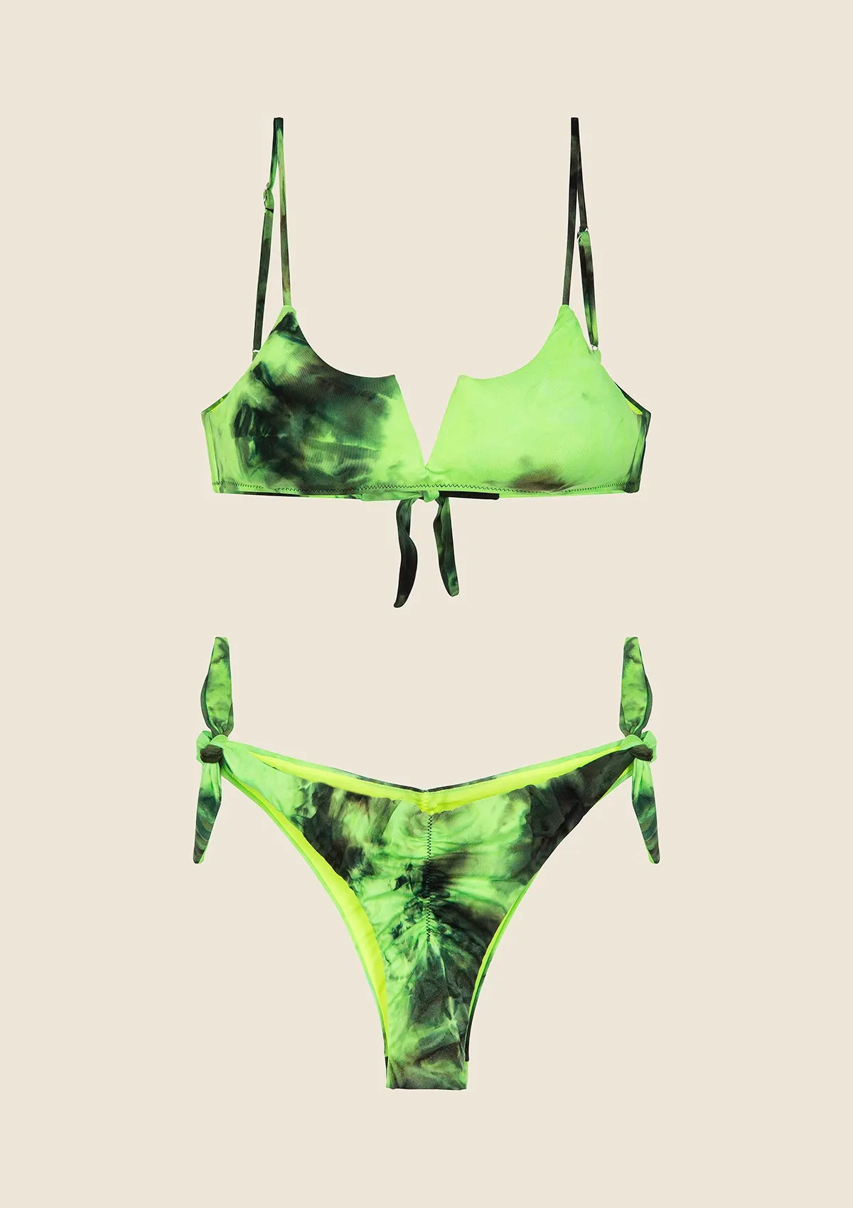Woman bikini F**K Top with ferret e Slip Adjustable Fluo yellow 0503-FY sold by F**K Official product image thumbnail 3