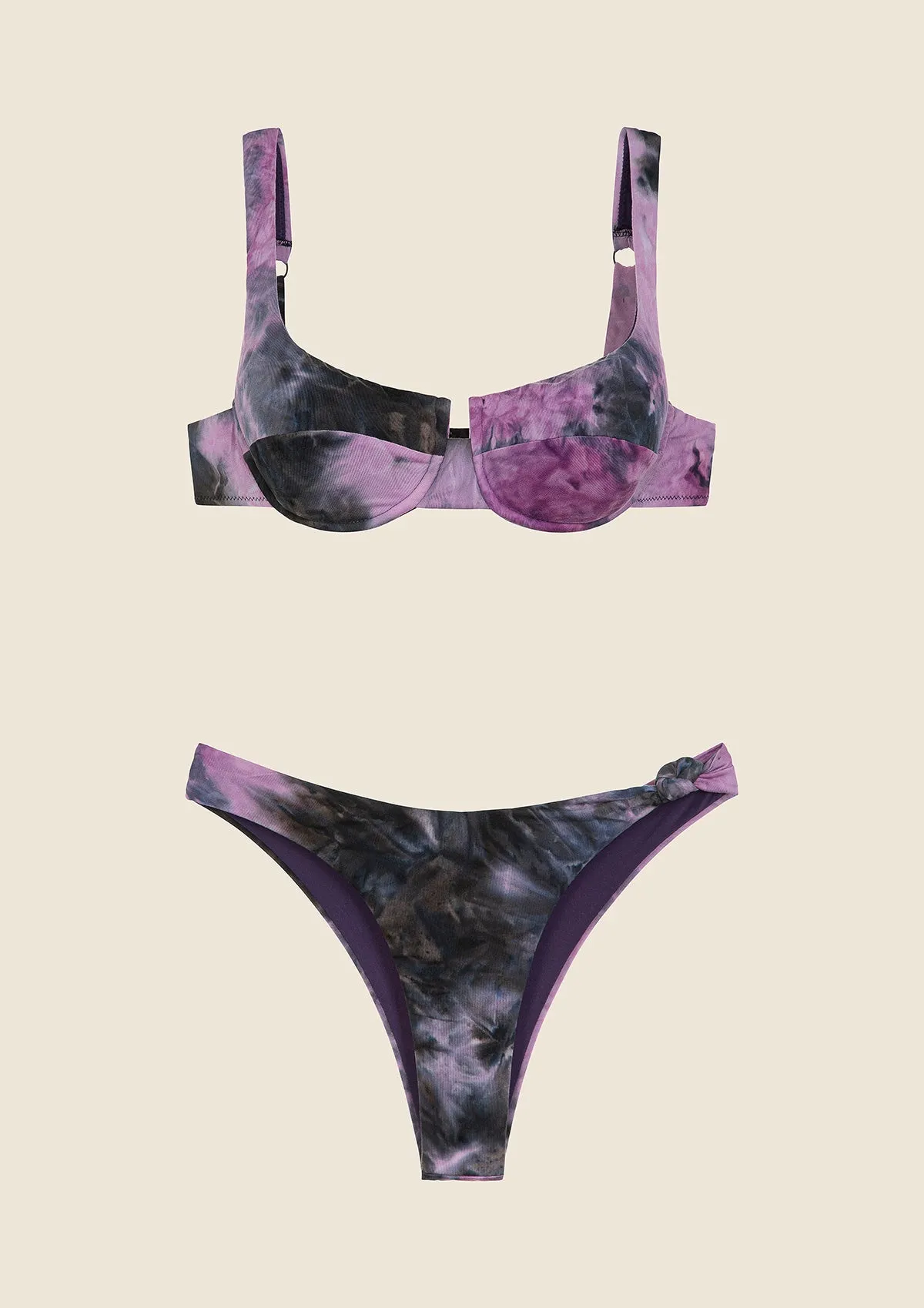 Woman bikini F**K Bra with Ferretto e Slip Fixed American Viola 0504-PR sold by F**K Official product image thumbnail 4