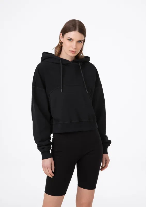Crop sweatshirt with hood sold by F**K Official