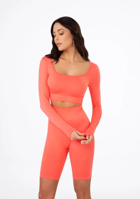 Seamless long sleeve crop t-shirt sold by F**K Official