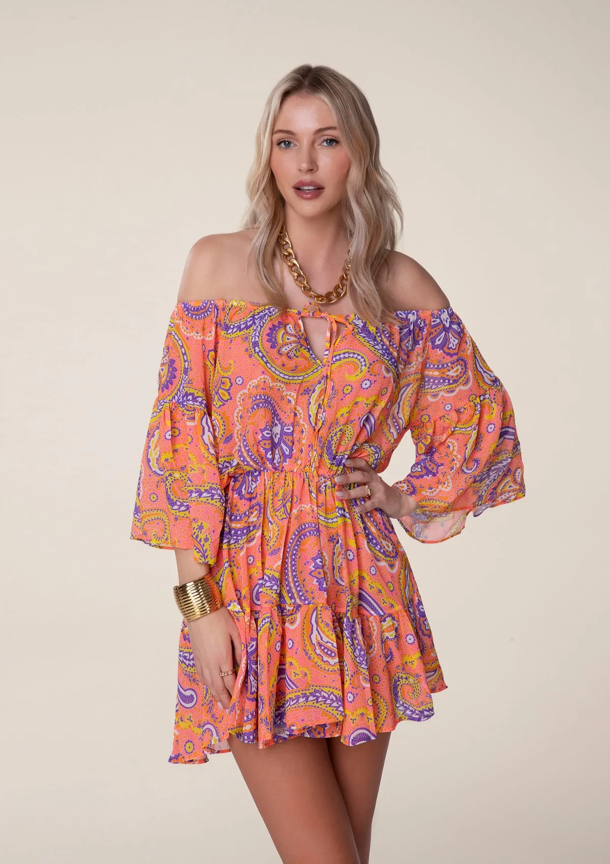 Sunrise short dress sold by F**K Official