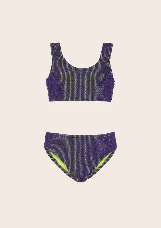 Bikini Bambina F**K Top con Slip Fisso Viola G1L06UF-PR sold by F**K Official