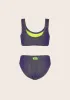 Bikini Bambina F**K Top con Slip Fisso Viola G1L06UF-PR sold by F**K Official