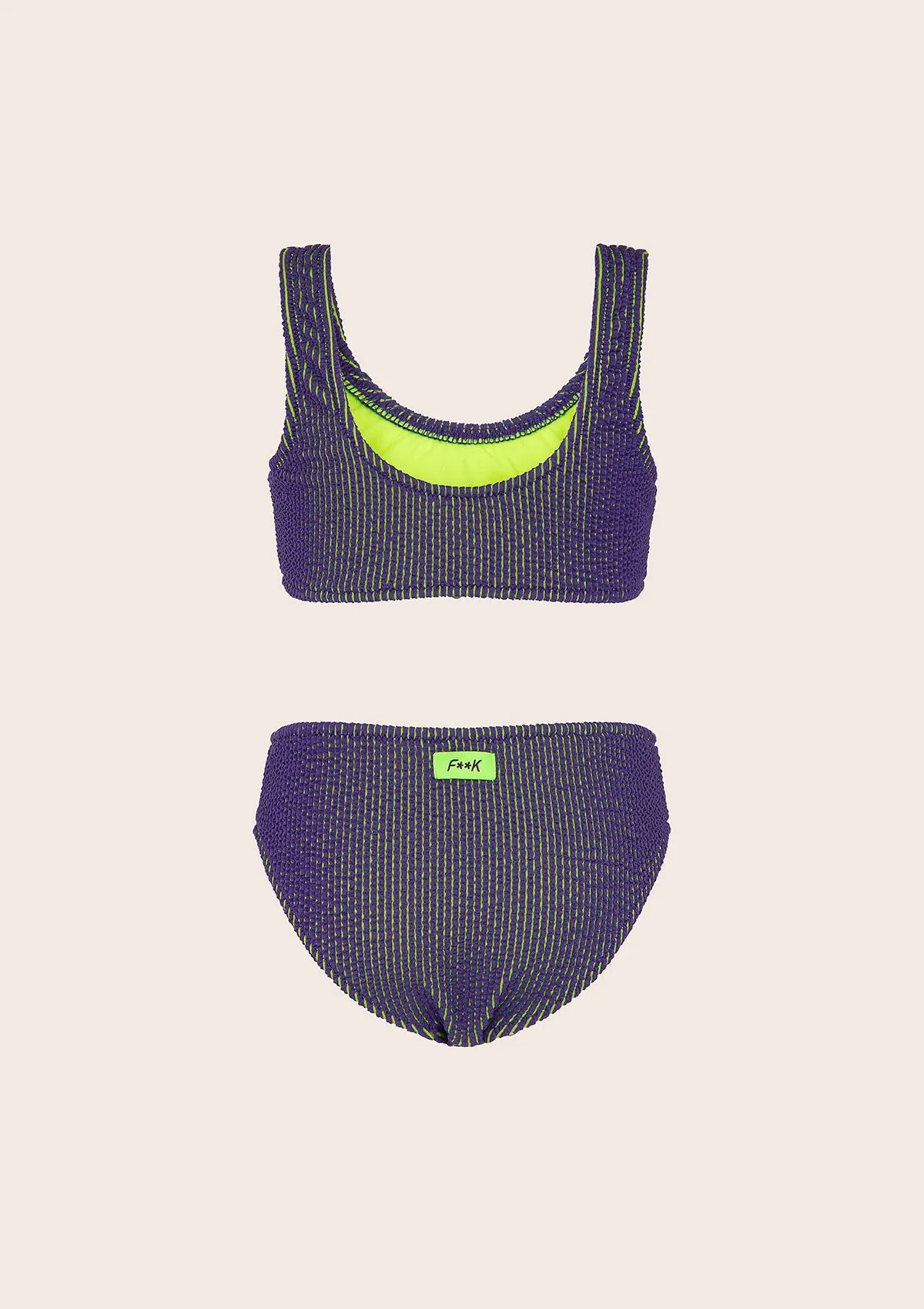 Bikini Bambina F**K Top con Slip Fisso Viola G1L06UF-PR sold by F**K Official product image thumbnail 2