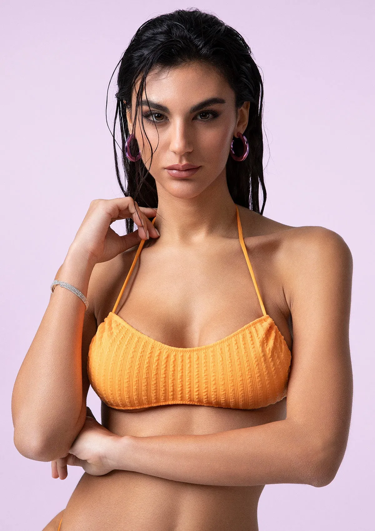 Bikini Donna F**K Fascia con Slip Regolabile Arancione Fluo SWC011-FO sold by F**K Official product image thumbnail 2