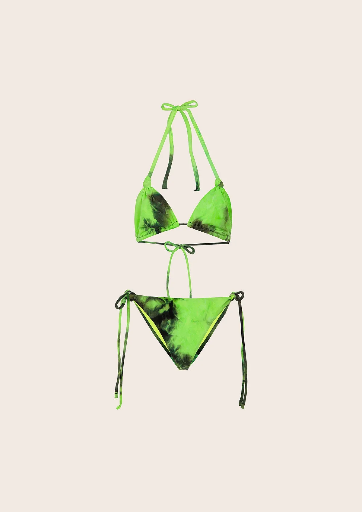 Bikini Bambina F**K Triangolo con Slip Regolabile Giallo Fluo G1C01TA-FY sold by F**K Official