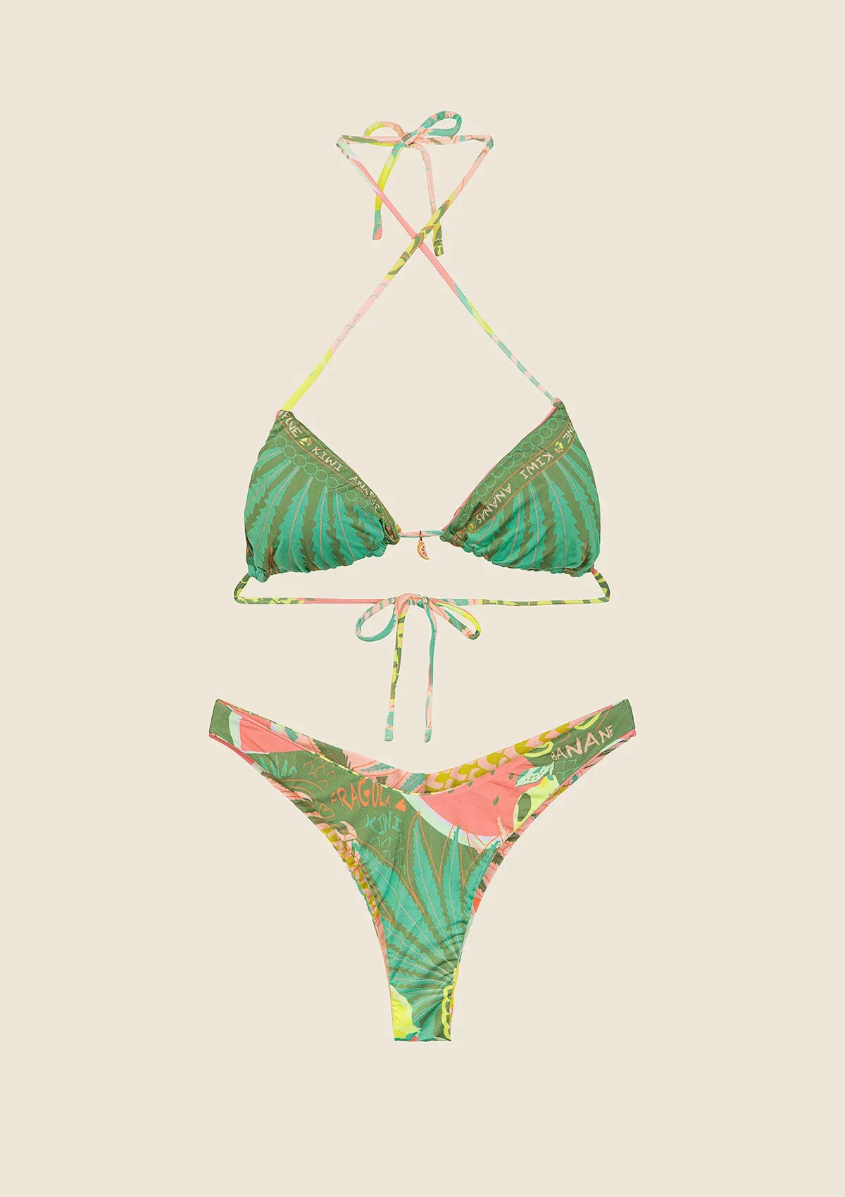 Bikini Reversibile Donna F**K Triangolo con Slip Americano Fisso Fantasia 0660-X15 sold by F**K Official product image thumbnail 5