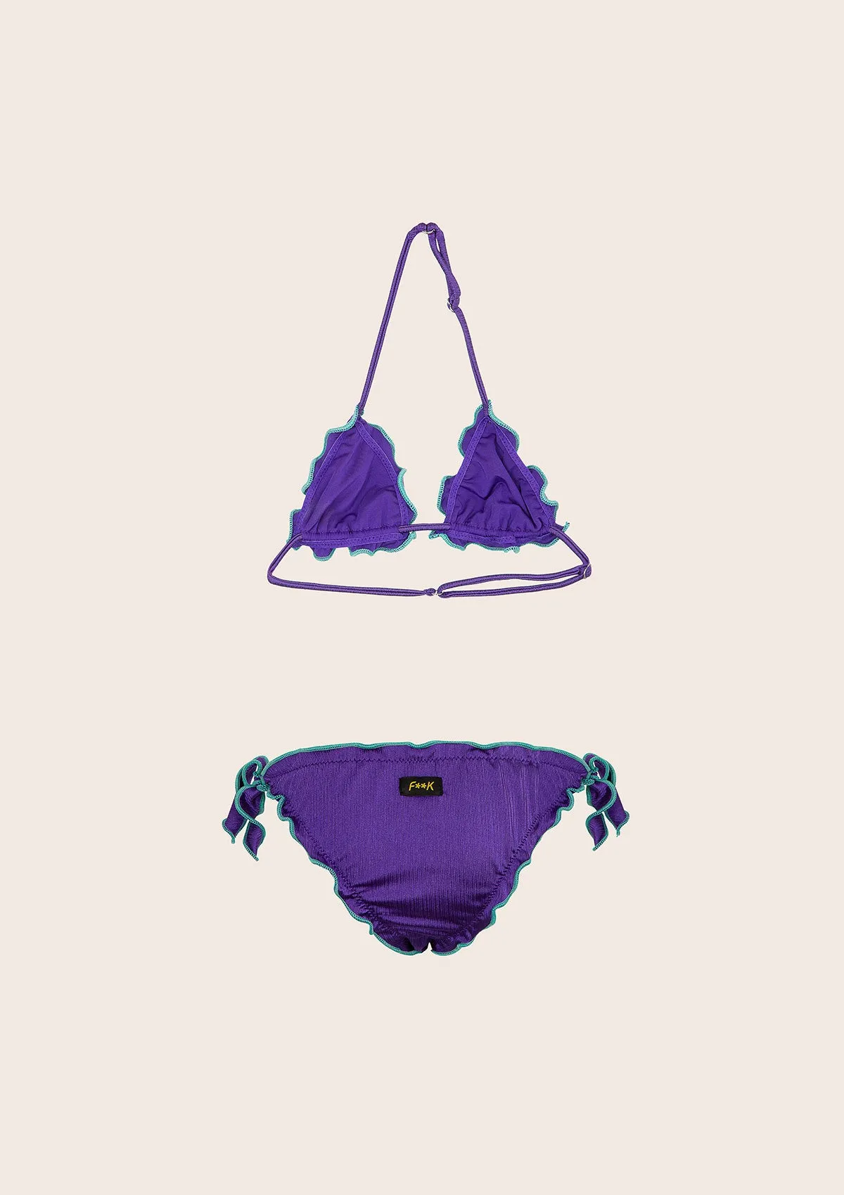 Bikini Bambina F**K Triangolo con Slip Regolabile Viola G1M01TA-PR sold by F**K Official product image thumbnail 2