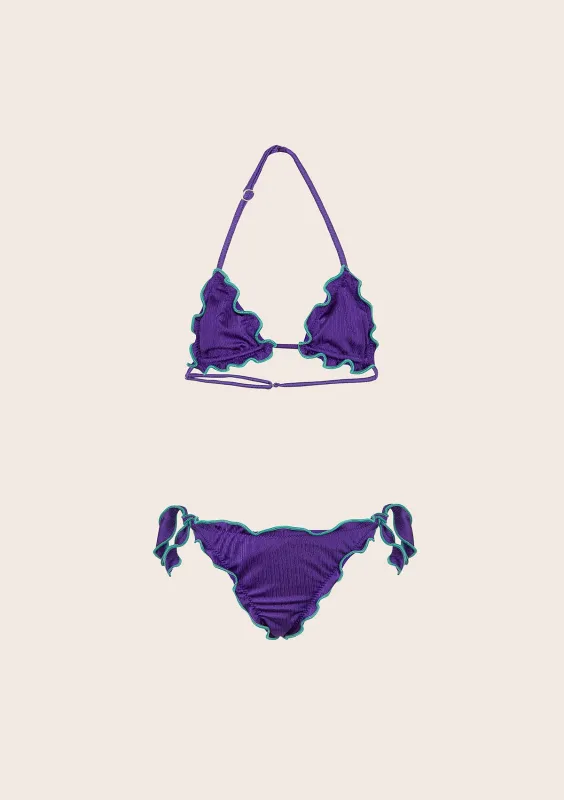 Bikini Bambina F**K Triangolo con Slip Regolabile Viola G1M01TA-PR sold by F**K Official