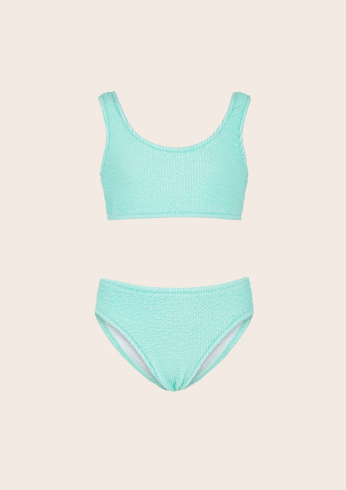 Bikini Bambina F**K Top con Slip Fisso Verde Acqua G1L06UF-AQ sold by F**K Official