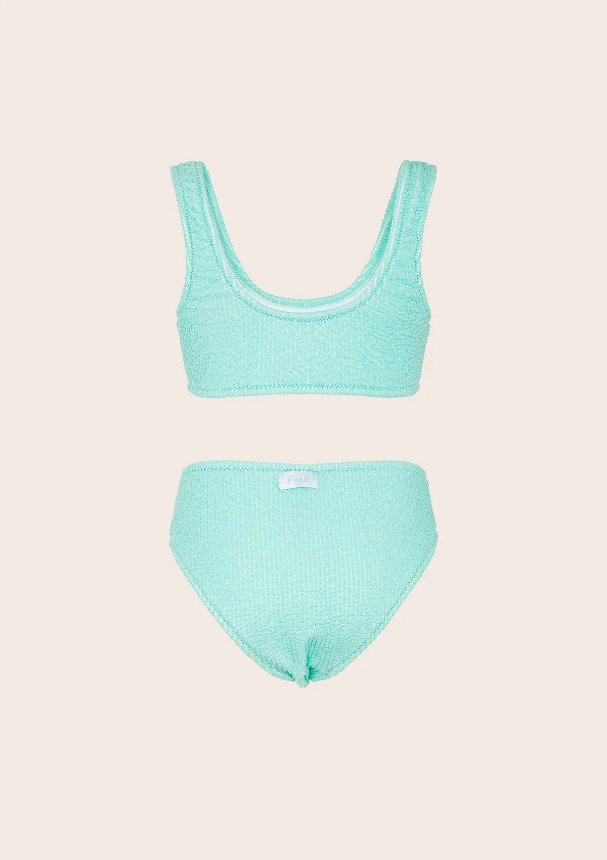 Bikini Bambina F**K Top con Slip Fisso Verde Acqua G1L06UF-AQ sold by F**K Official product image thumbnail 2