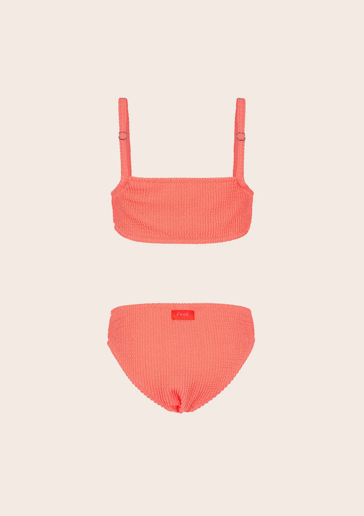 Bikini Bambina F**K Top con Slip Fisso Corallo Fluo G1L01UF-FC sold by F**K Official product image thumbnail 2
