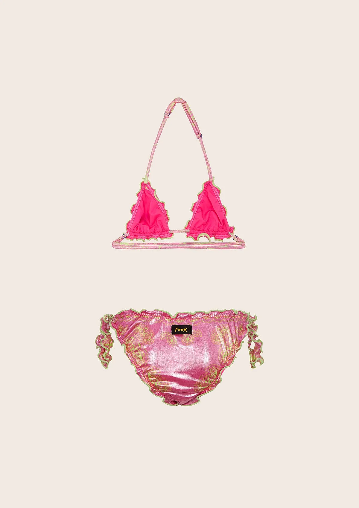 Bikini Bambina F**K Triangolo con Slip Regolabile Fantasia G1H05TA-X64 sold by F**K Official product image thumbnail 2