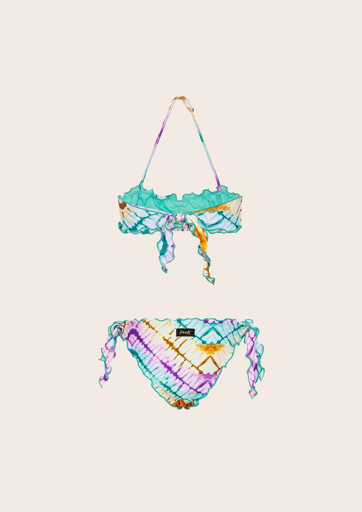 Bikini Bambina F**K Fascia con Slip Regolabile Fantasia G1G06BA-X50 sold by F**K Official product image thumbnail 2