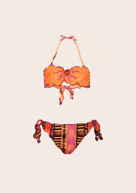 Bikini Bambina F**K Fascia con Slip Regolabile Fantasia G1F06BA-X45 sold by F**K Official
