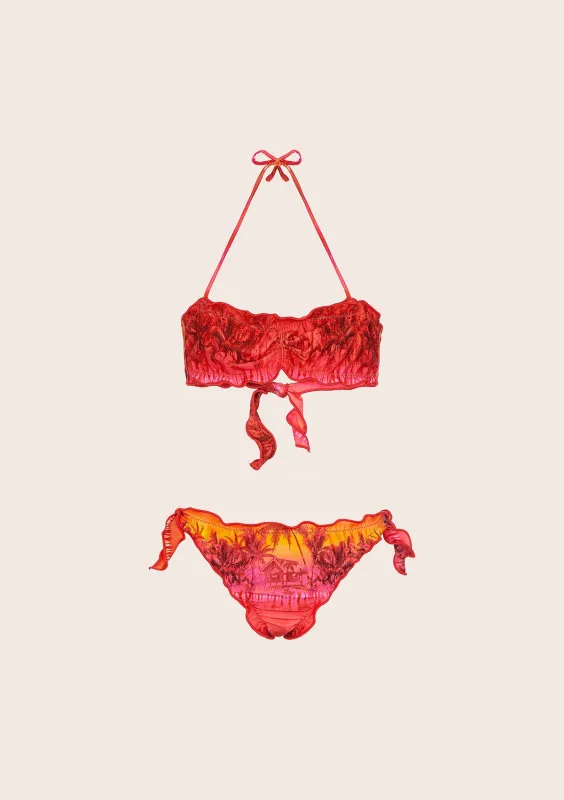 Bikini Bambina F**K Fascia con Slip Regolabile Fantasia G1E06BA-X31 sold by F**K Official