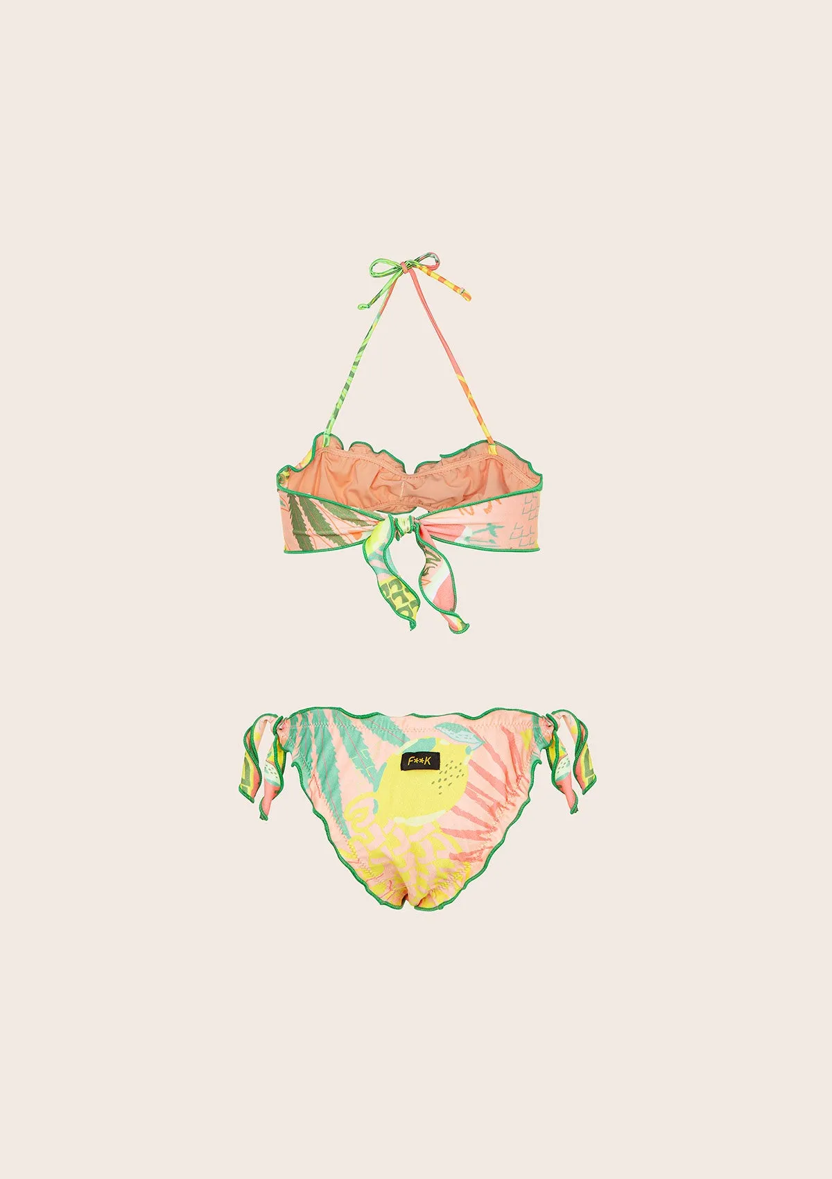 Bikini Bambina F**K Fascia con Slip Regolabile Fantasia G1D11BA-X20 sold by F**K Official product image thumbnail 2