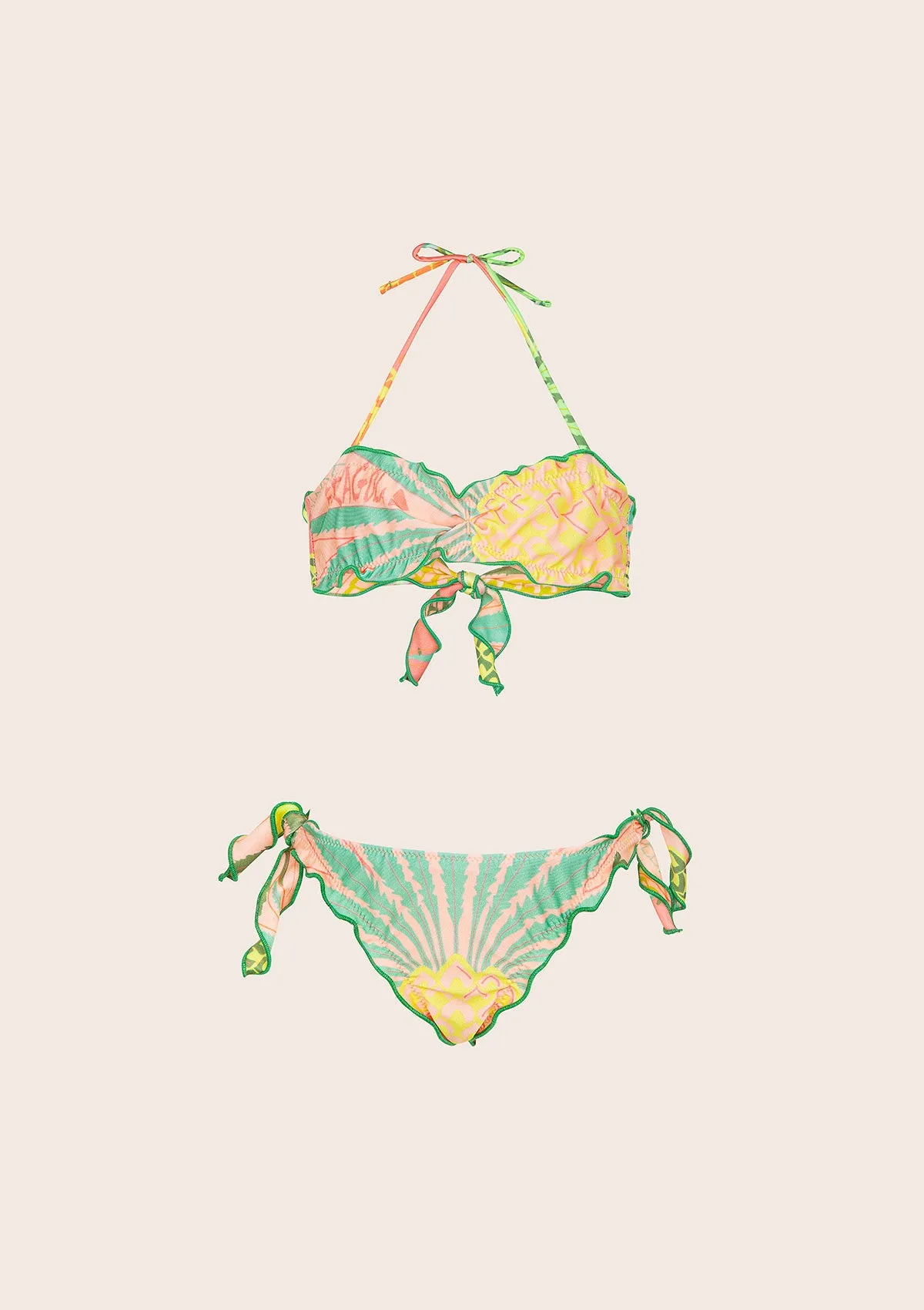 Bikini Bambina F**K Fascia con Slip Regolabile Fantasia G1D11BA-X20 sold by F**K Official