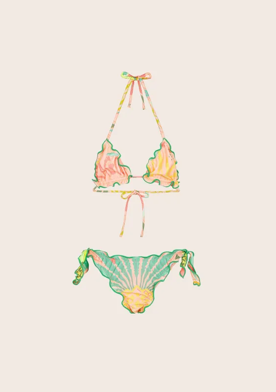 Bikini Bambina F**K Triangolo con Slip Regolabile Fantasia G1D10TA-X20 sold by F**K Official