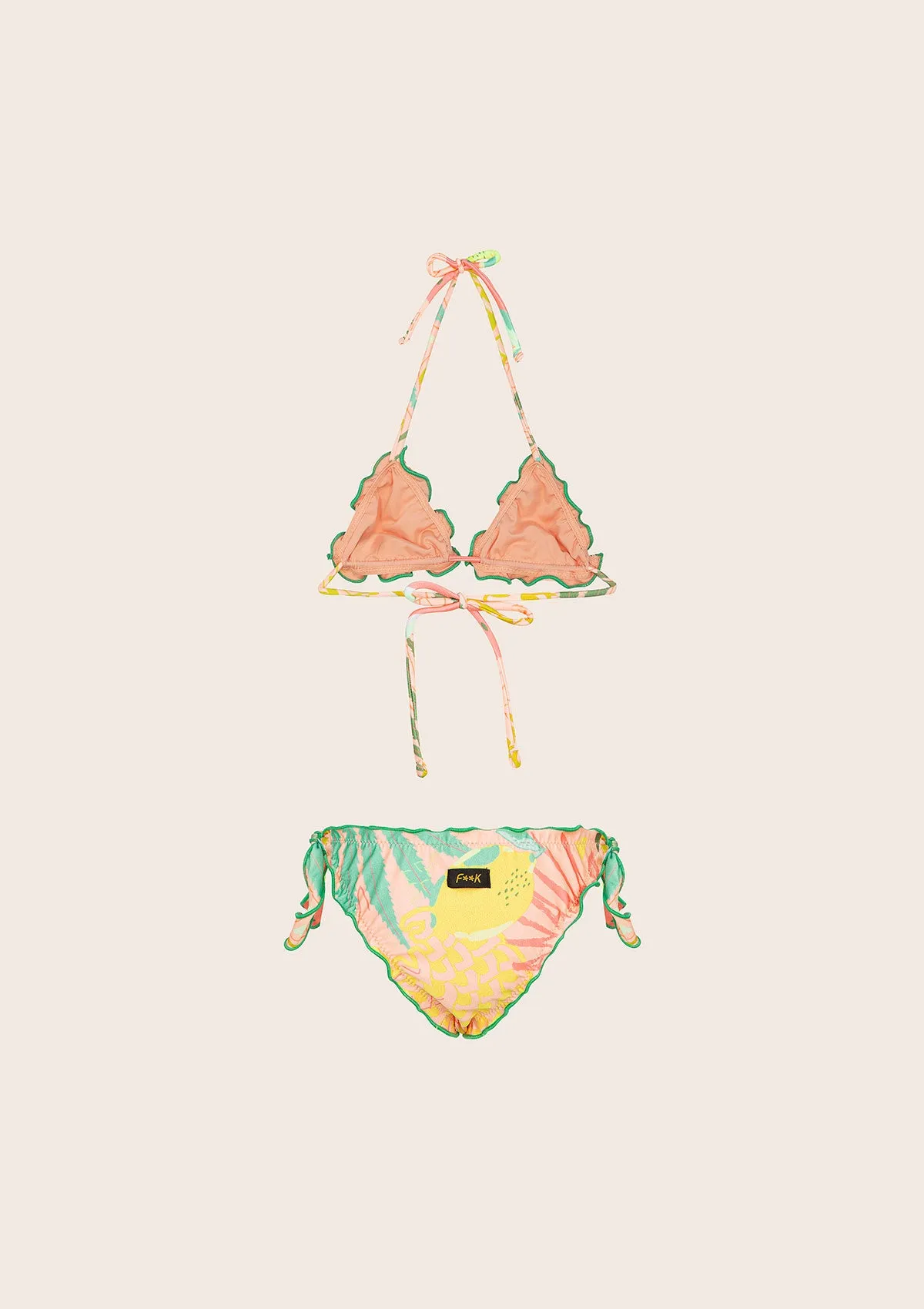 Bikini Bambina F**K Triangolo con Slip Regolabile Fantasia G1D10TA-X20 sold by F**K Official product image thumbnail 2