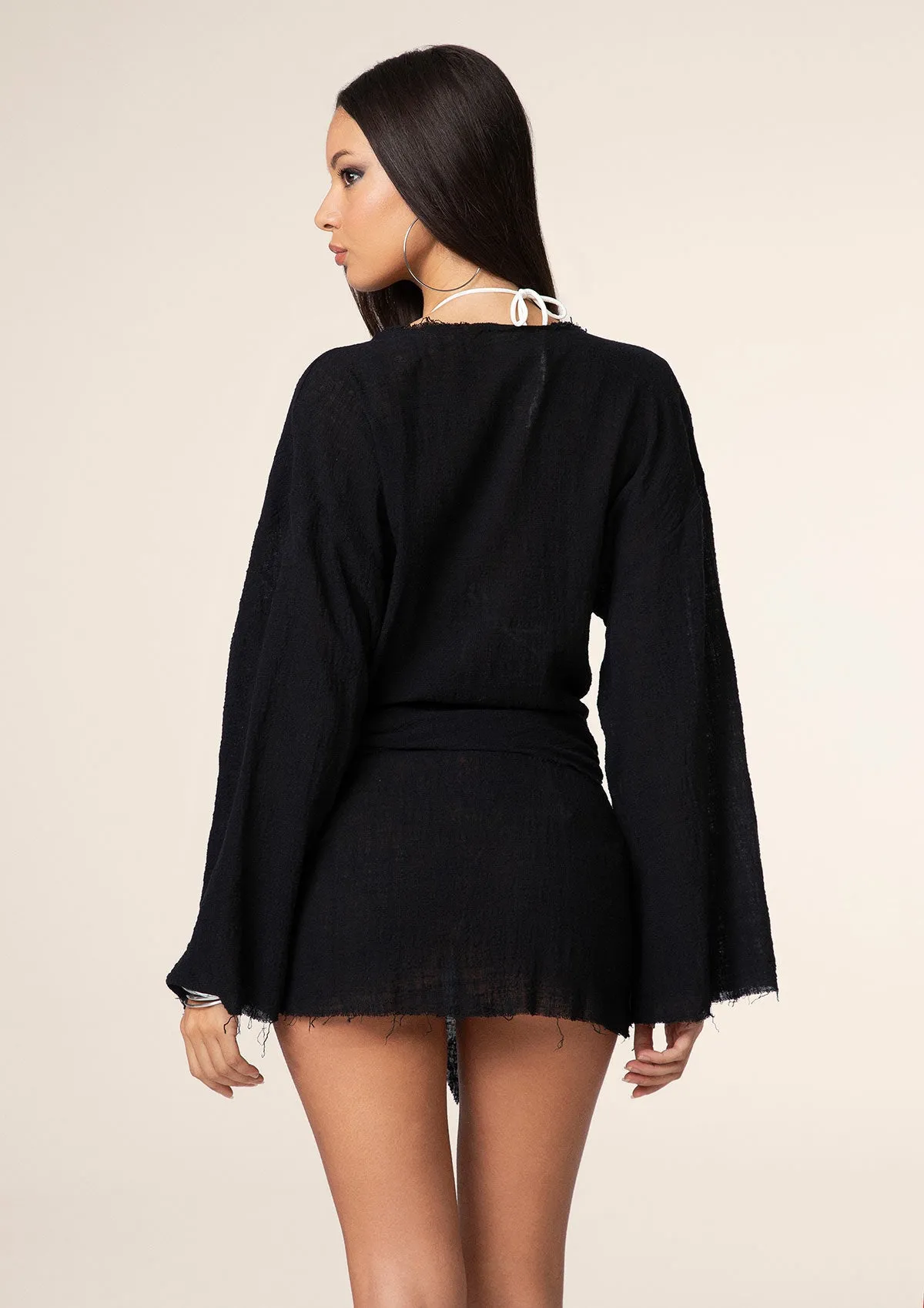 Caftano Corto Donna F**K Nero 0759-BK sold by F**K Official product image thumbnail 3