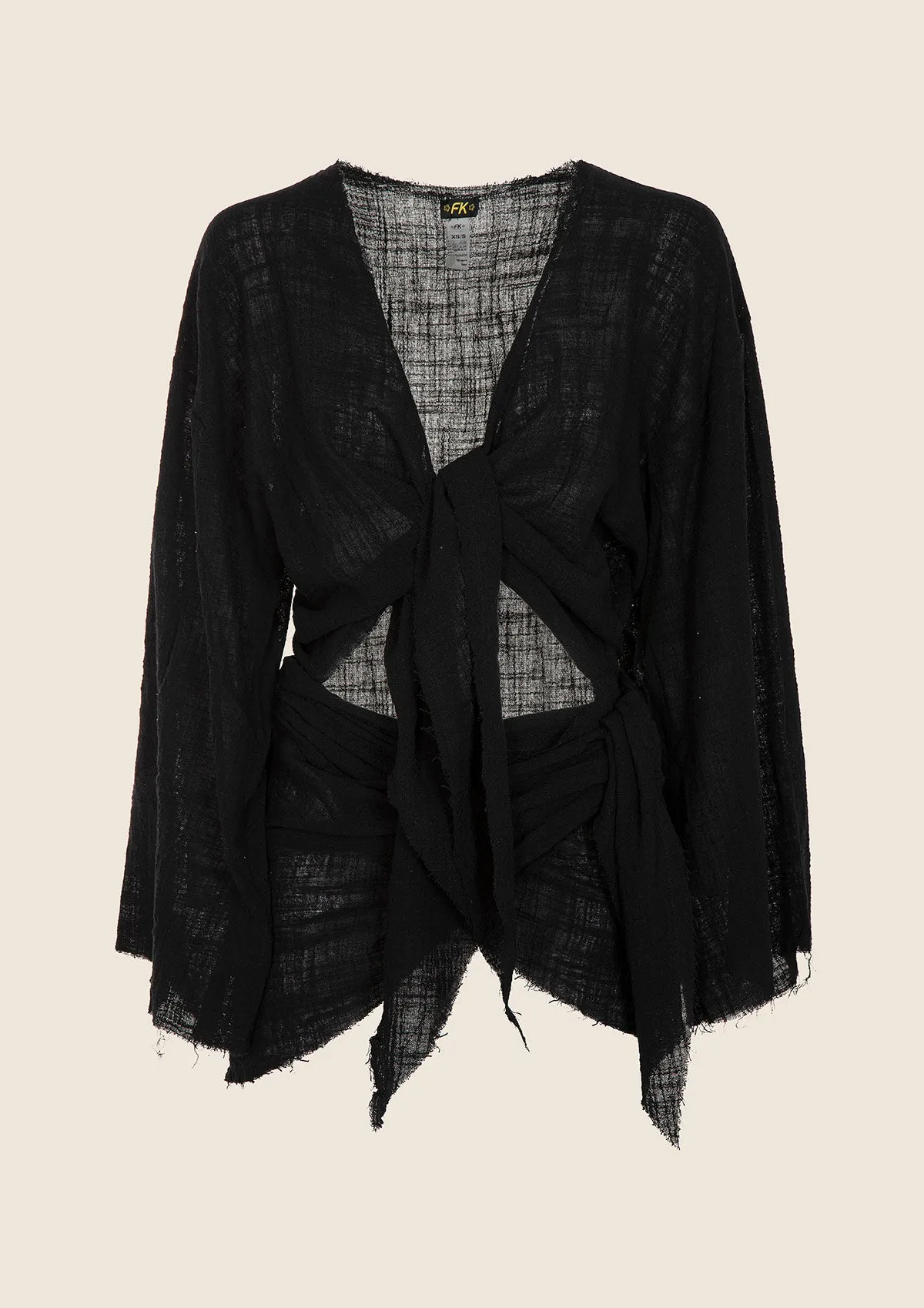 Caftano Corto Donna F**K Nero 0759-BK sold by F**K Official product image thumbnail 4