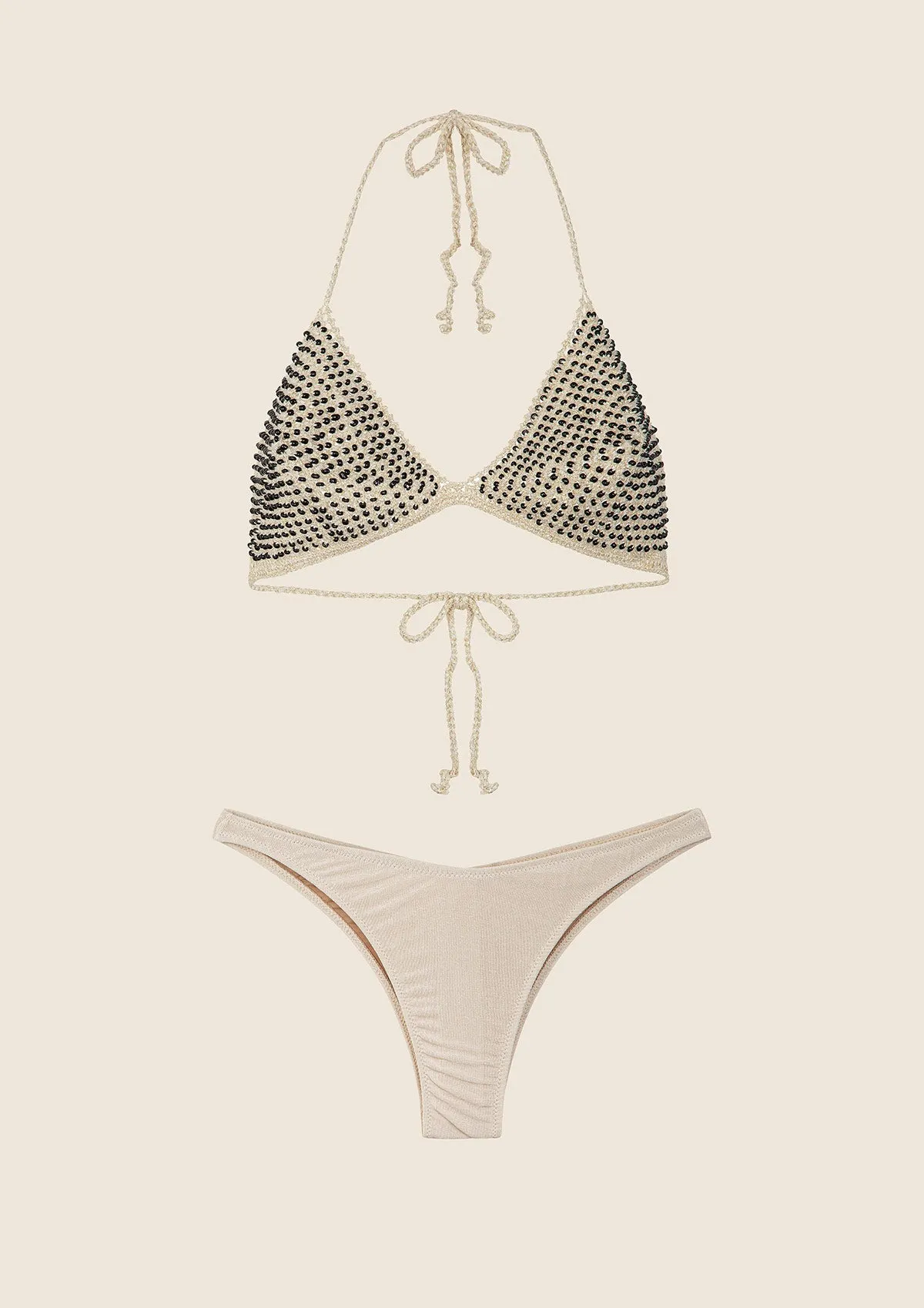 Bikini Donna F**K Triangolo con Slip Americano Fisso Beige 0860-BG sold by F**K Official product image thumbnail 3