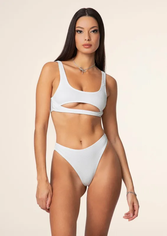 Bikini Donna F**K Top con Slip Vita Alta Bianco 1144-WH sold by F**K Official