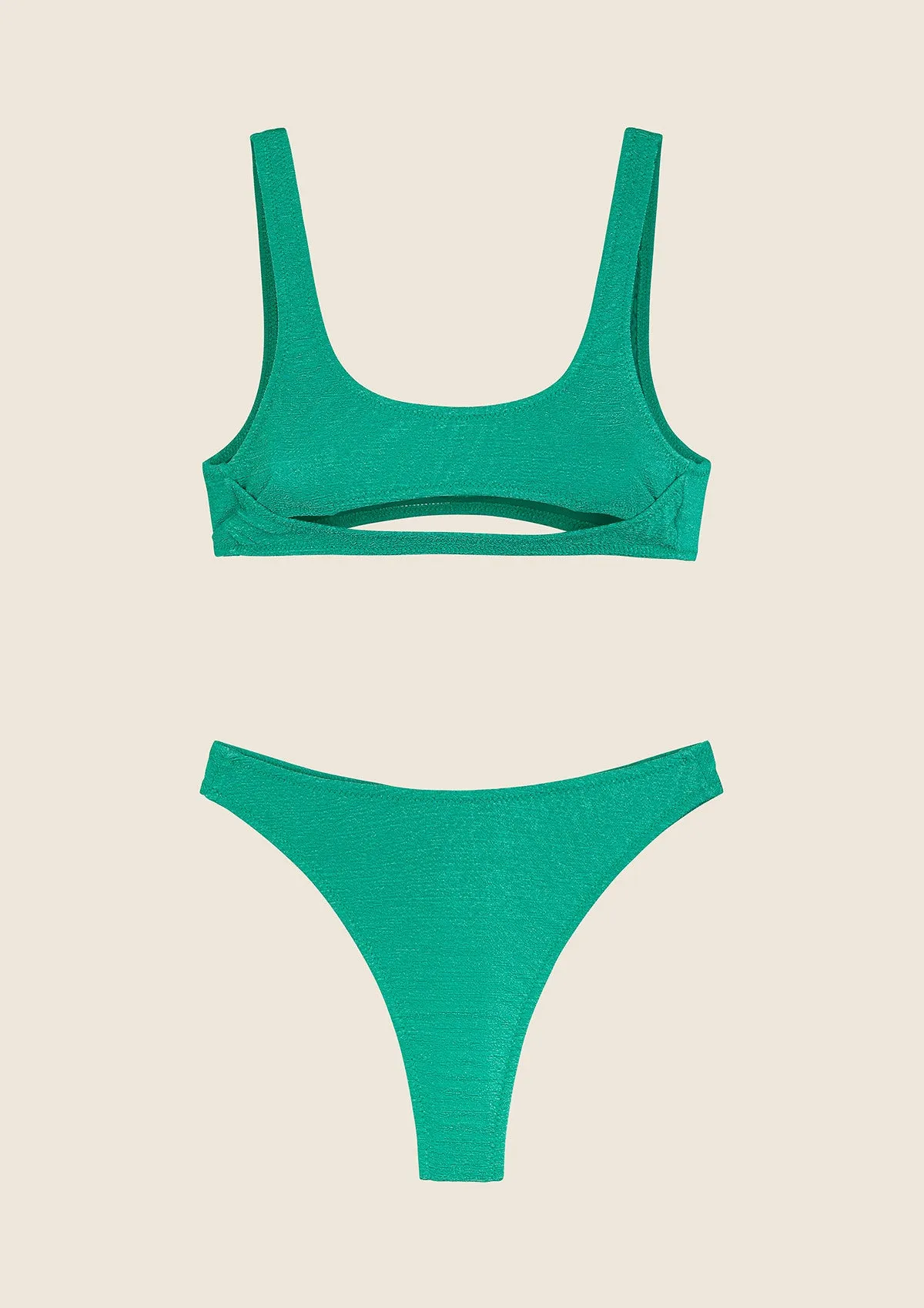 Bikini Donna F**K Top con Slip Vita Alta Verde 1144-GN sold by F**K Official product image thumbnail 3