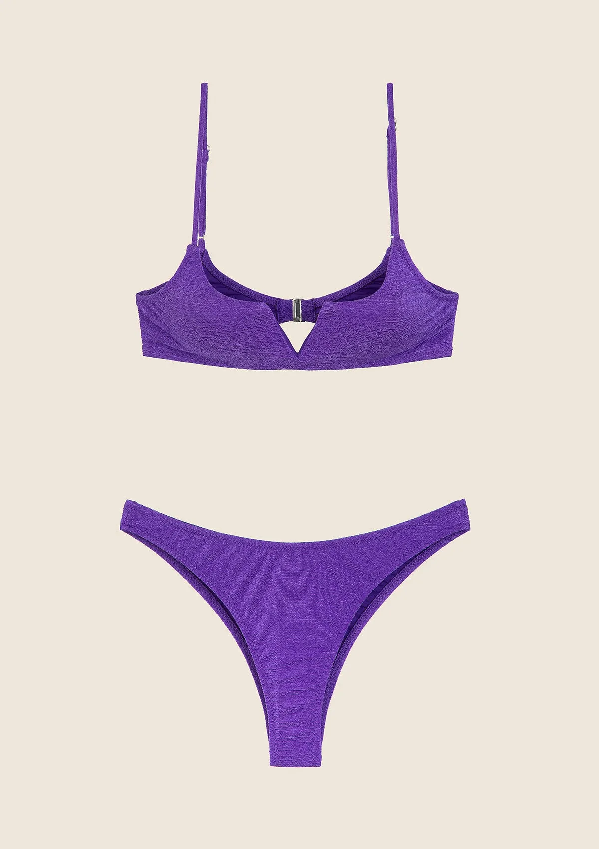 Bikini Donna F**K Top con Ferretto e Slip Americano Fisso Viola 1143-PR sold by F**K Official product image thumbnail 3