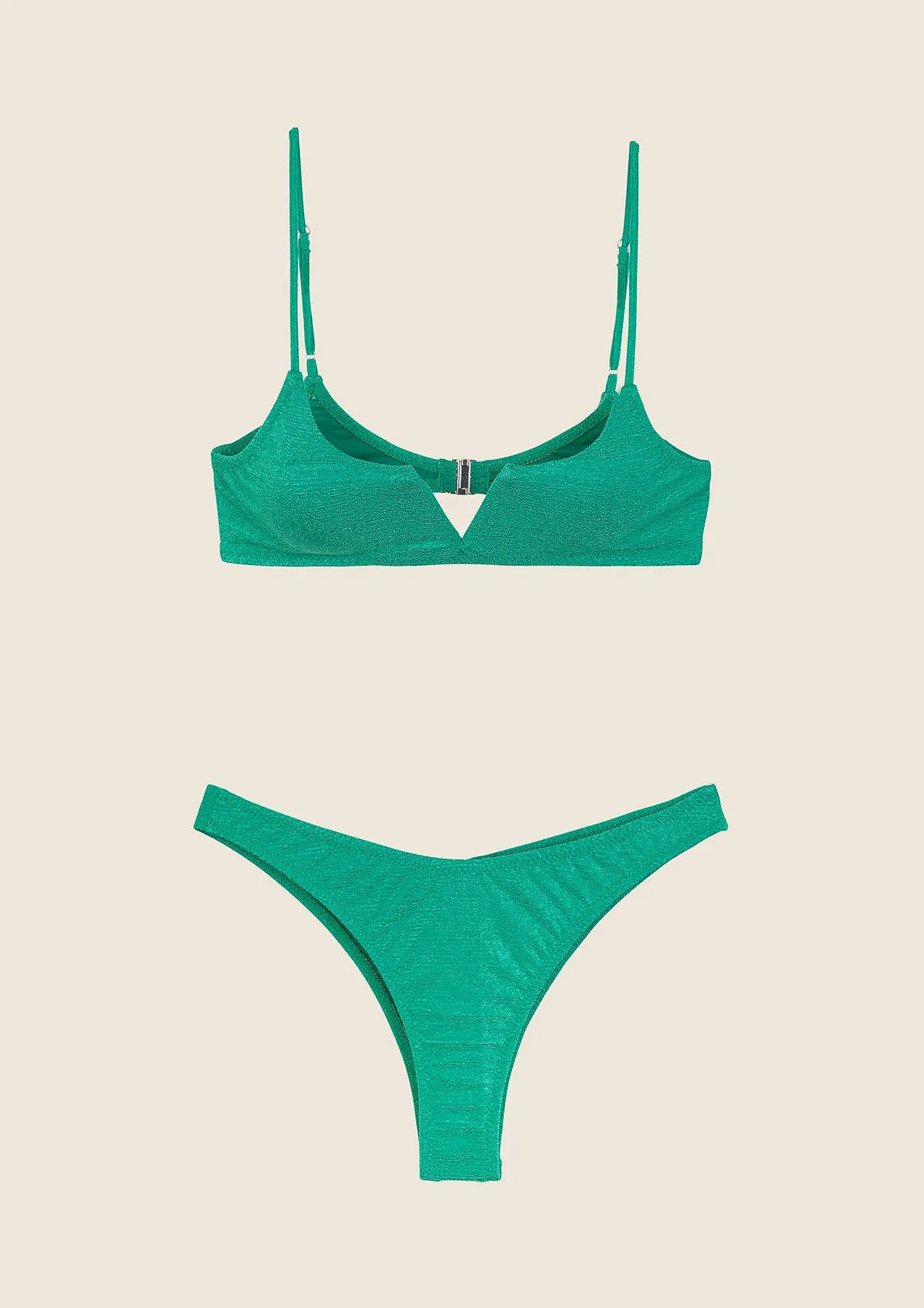 Bikini Donna F**K Top con Ferretto e Slip Americano Fisso Verde 1143-GN sold by F**K Official product image thumbnail 3