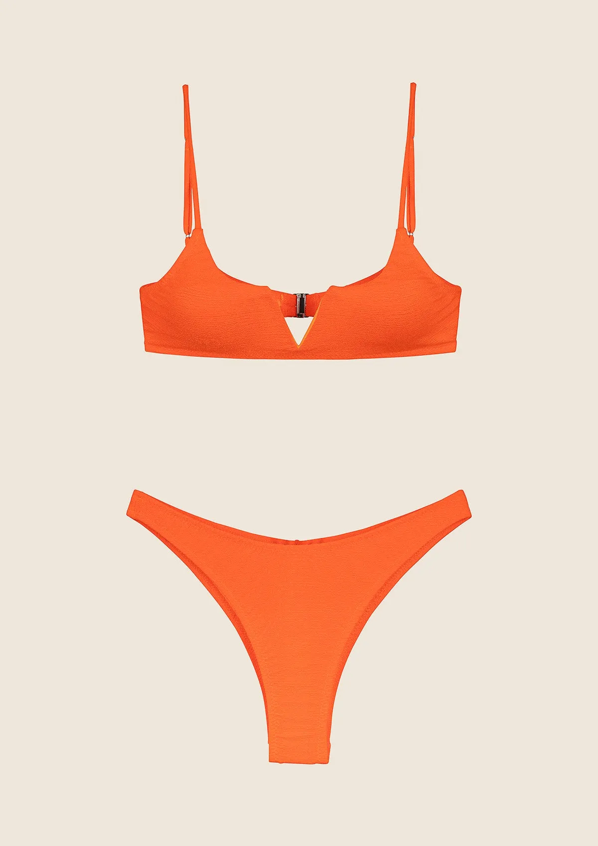 Bikini Donna F**K Top con Ferretto e Slip Americano Fisso Arancione FLuo 1143-FO sold by F**K Official product image thumbnail 4